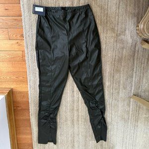Faux Leather Pants - Green - Medium